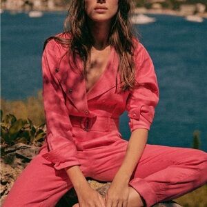 Pink Sezane Jumpsuit